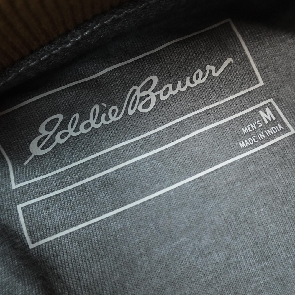 NEW Eddie Bauer Shirt Mens M Brown Thermal Crewneck Long Sleeve Waffle Knit Hike - Picture 5 of 11